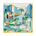 Double Sided Wool Silk Scarf Of Tropical Breeze