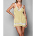 iCollection Women's Daisy Chiffon and Lace Chemise and Panty Set