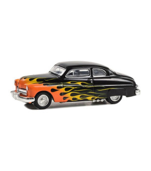 Greenlight Collectibles, 1/64 Eight 2-Door Coupe, Black with Flames Hobby Exclusive