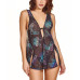 Women’s 2 PC Lingerie Printed Butterfly Chiffon Babydoll and Panty