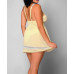 iCollection Women's Daisy Plus Size Chiffon and Lace Chemise and Panty Set