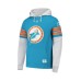 '47 Men's Aqua Miami Dolphins Throwback Double Header Blitz Cornerback Pullover Hoodie