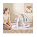 Baby Play Gym Mat Thicker Tummy Time Mat with 5 Detachable Hanging