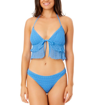 Salt + Cove, Juniors' Crochet Ruffle-Trim Midkini & Hipster Bikini Bottoms