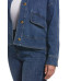 Plus Size Cropped Oversized Denim Jacket