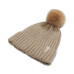 Chunky Rib Knit Pom Beanie