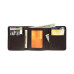 Men's Leather Trifold Wallet with Contrast Color Edge