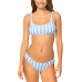 Juniors' Golden Bralette Bikini Top & Sunday Ruched-Side Bikini Bottoms