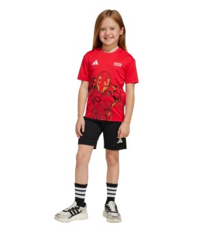 adidas, Juniors Marvel Iron-Man Shorts and T-Shirt, 2-Piece Set