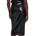 Women's Celine Faux-Leather Midi Skirt