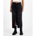 Juniors' Embroidered Denim Midi Skirt