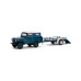 1/64 1961 Patrol Hard Top with Utility Trailer Blue White Hitch & Tow