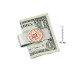 Men's French Marianne Five Cent Euro Coin Money Clip