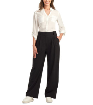 BCX, Juniors' Pleated-Front Wide-Leg Pants