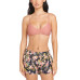 Juniors' Simply Solid Scoop-Neck Bikini Top & Fronds Forever Printed Swim Shorts
