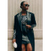 Plus Size Faux Leather Mini Skirt With Zipper