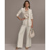 Women's Jacquard One-Button Blazer