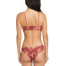 Juniors' Sunbaked Floral Ribbed V-Wire Bikini Top & Sunbaked Floral Ribbed Bikini Bottoms