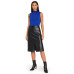 Women's Faux-Leather Midi Skirt