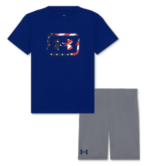 Under Armour, Toddler & Little Boys Freedom Hooks T-Shirt & Shorts, 2 Piece Set