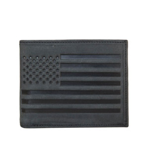 Lucky Brand, Men's Flag Embossed Leather Bifold Wallet