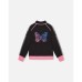 Girl Printed Reversible Full Zip Athletic Cardigan Pink, Blue And Butterflies - Toddler|Child