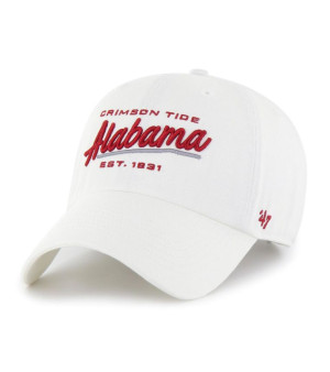 '47 Brand, 47 Brand Women's White Alabama Crimson Tide Sidney Clean Up Adjustable Hat