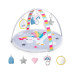 Baby Play Gym Mat Thicker Tummy Time Mat with 5 Detachable Hanging