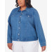 Plus Size Classic Fit Denim Jacket