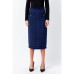 Women's Boucle Tweed Trimmed Midi Skirt