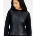 Anne Klein Petite Quilted Faux-Leather Jacket