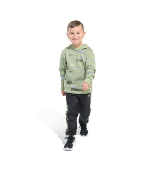 adidas, Little and Toddler Boys Printed Fleece Pullover Hooded and Jogger, 2-Piece Set