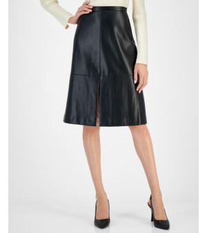 Tahari ASL, Women's Faux-Leather Midi Skirt