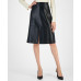 Women's Faux-Leather Midi Skirt
