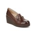 Color: Dark Brown Croco Embossed Faux Leather