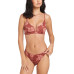 Juniors' Sunbaked Floral Ribbed V-Wire Bikini Top & Sunbaked Floral Ribbed Bikini Bottoms