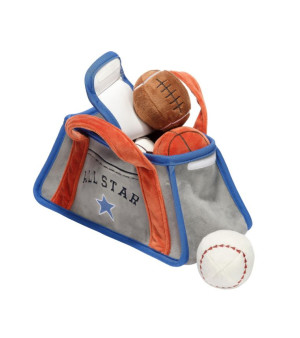 Lambs & Ivy, Baby Sports Interactive Plush Toy Set - Football/Basketball/Baseball