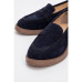 Color: Navy suede leather