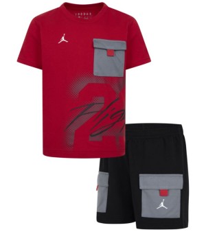 Jordan, Little Boys 2-Piece 23 Flight Utility Shorts and T-Shirt Set
