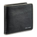 Men's Leather Global Bifold Coin Pocket Wallet with Contrast Color Edge