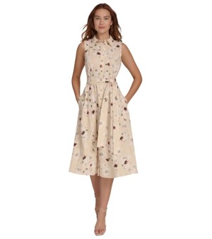 Tommy Hilfiger, Women's Floral-Print Button-Down Tie-Front Cotton Shirtdress