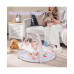 Baby Play Gym Mat Thicker Tummy Time Mat with 5 Detachable Hanging