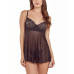 Women's Glitter and Lace Lingerie Set, 2-Piece Set
