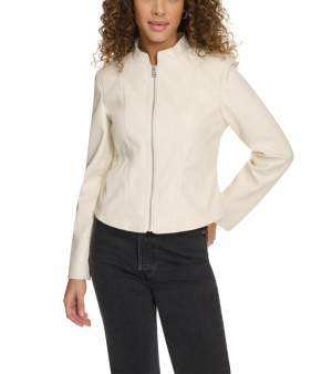 Levi's, Levi’s Women's Faux-Leather Cut Racer Jacket
