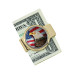 Men's American Bald Eagle Colorized JFK Half Dollar Money Clip