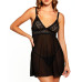 Hazel Lace and Mesh Babydoll 2pc Lingerie Set