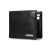 Men's Enameled Logo Leather Bifold Wallet
