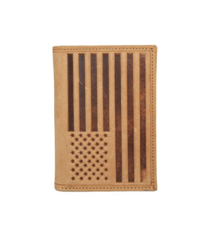 Lucky Brand, Men's Flag Embossed Leather Trifold Wallet