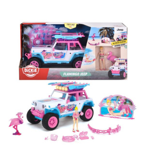 Dickie Toys HK Ltd, - Light Sound Jeep Flamingo Playset